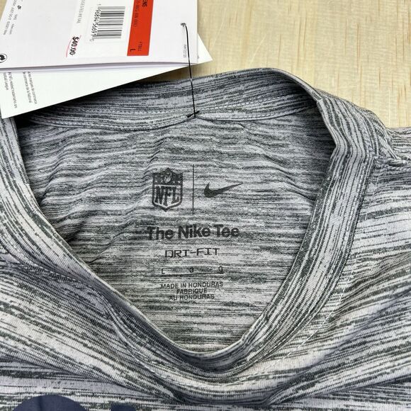 NEW Denver Broncos Nike Team Issue Velocity Dri Fit Performance Shirt Gray LG - Picture 8 of 10